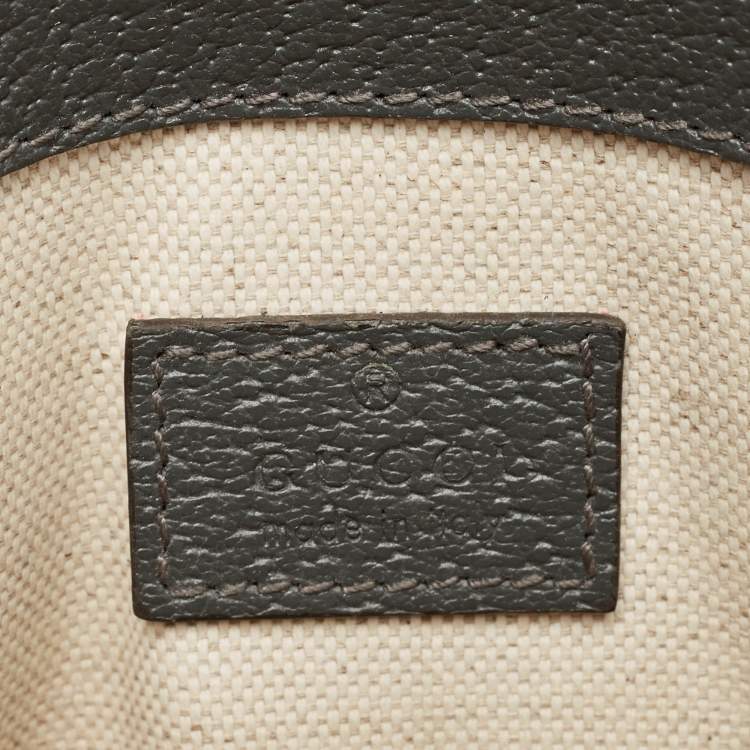 Pre Owned Gucci Grey GG Supreme Canvas Small Ophidia Belt Bag