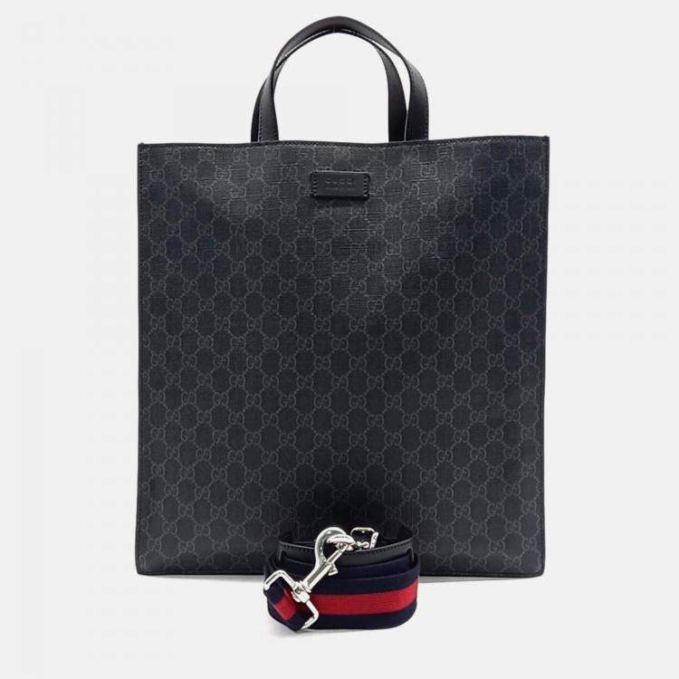 Gucci Black PVC Gucci Soft GG Supreme Tote Bag Gucci TLC