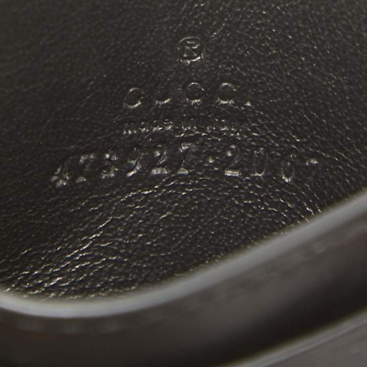 مملوكة مسبقًا Gucci Black Guccissima Leather Card Holder