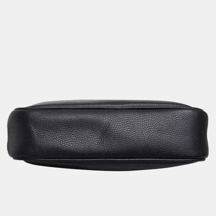Pre Owned Gucci Logo Leather Messenger Bag