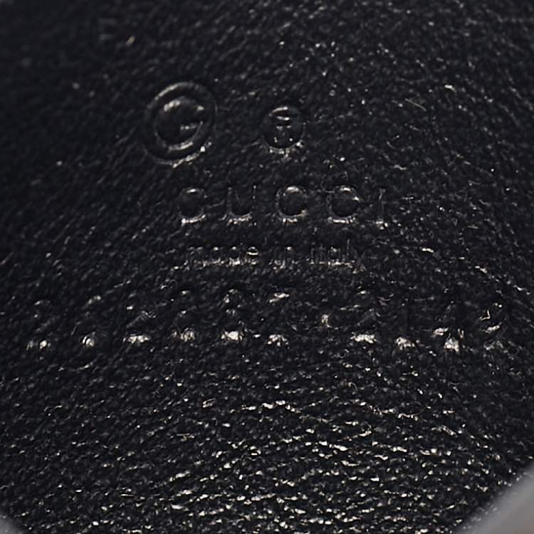 Pre Owned Gucci Black Microguccissima Leather Card Holder