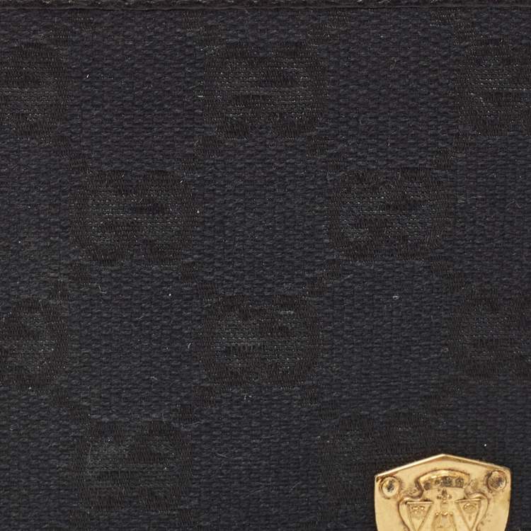مملوكة مسبقًا Gucci Black GG Canvas Hysteria Money Clip Wallet