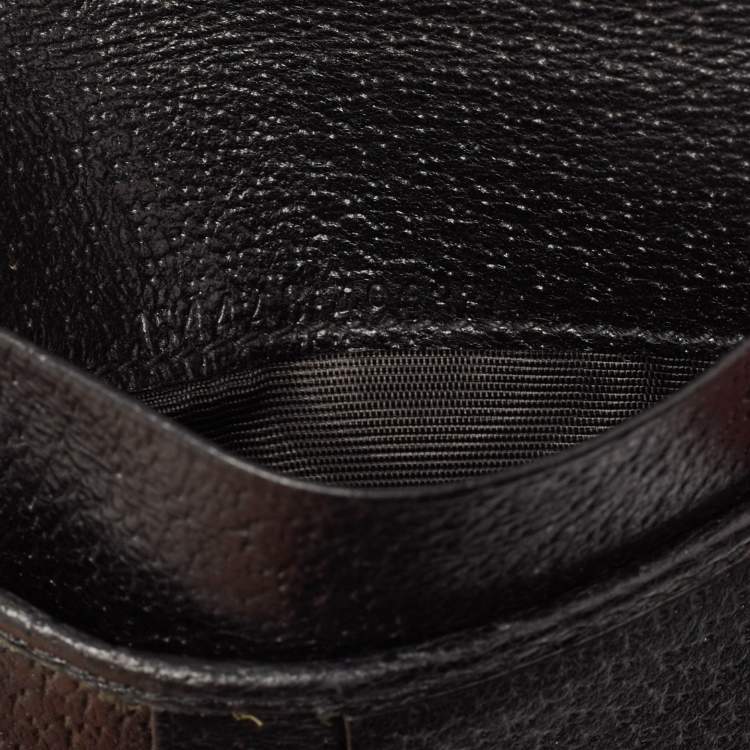 Pre Owned Gucci Black GG Canvas Web Bifold Wallet