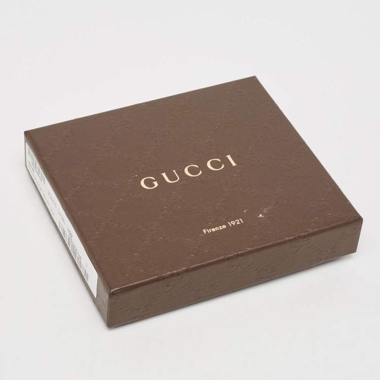 Pre Owned Gucci Black GG Canvas Web Bifold Wallet