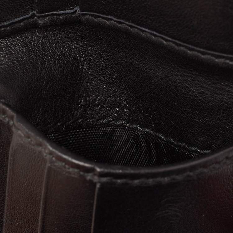 Pre Owned Gucci Black Microguccissima Leather Bifold Wallet