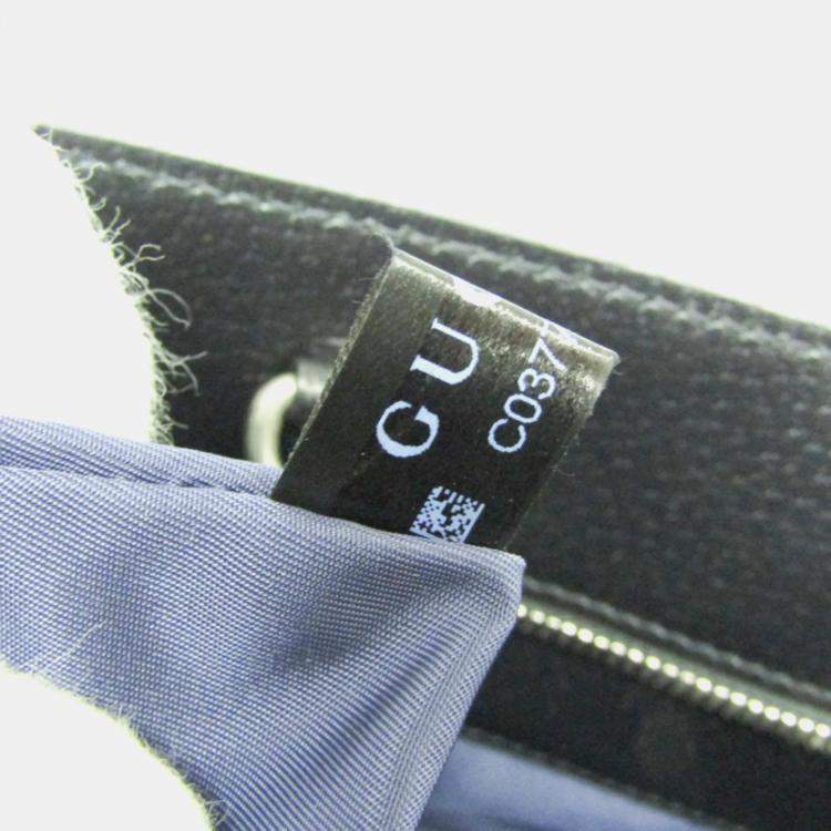 Pre Owned Gucci Off The Grid Nylon Leather Handbag Shoulder Bag Black Navy