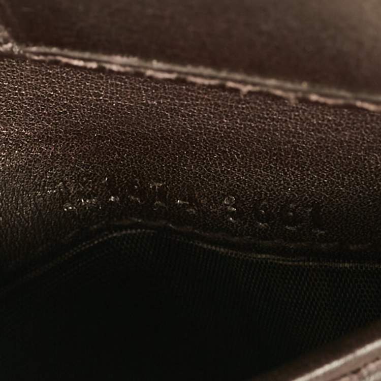 Pre Owned Gucci Brown Guccissima Leather Interlocking G Bifold Wallet