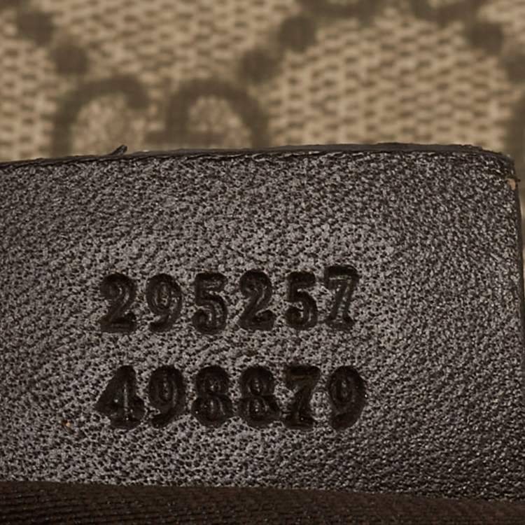 Pre Owned Gucci Beige GG Supreme Canvas Flat Messenger Bag