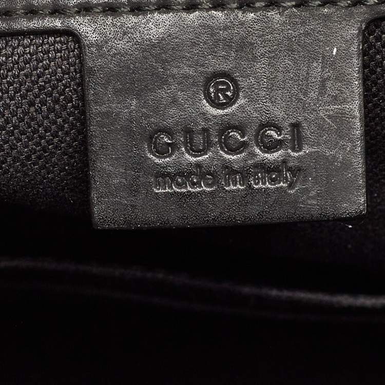 Pre Owned Gucci Black GG Supreme Canvas and Leather Angry Cat Backpack
