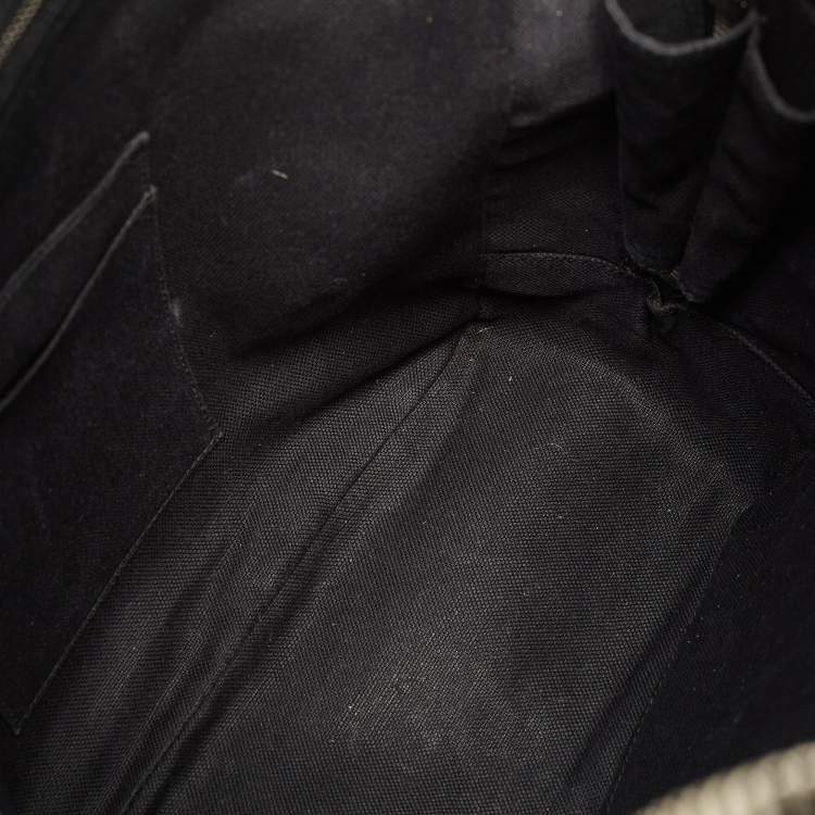 Pre Owned Gucci Black GG Supreme Canvas and Leather Angry Cat Backpack