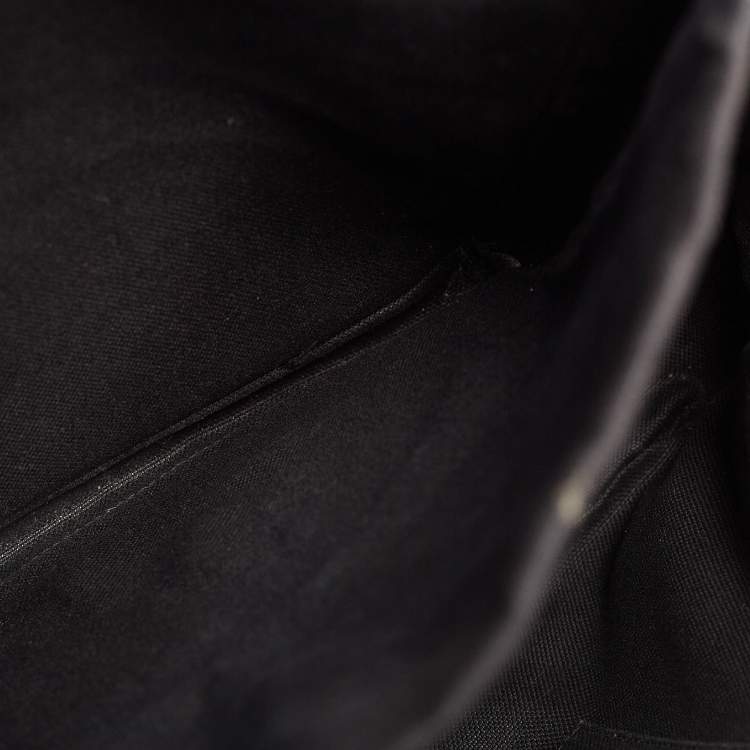 Pre Owned Gucci Black GG Supreme Canvas and Leather Angry Cat Backpack