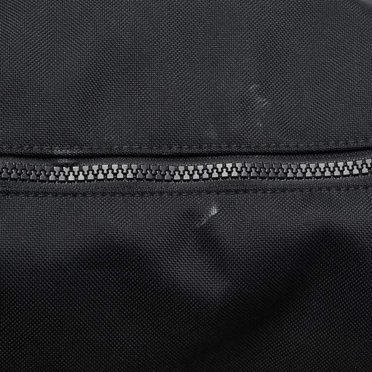 Pre Owned Gucci Black Nylon Web Drawstring Backpack