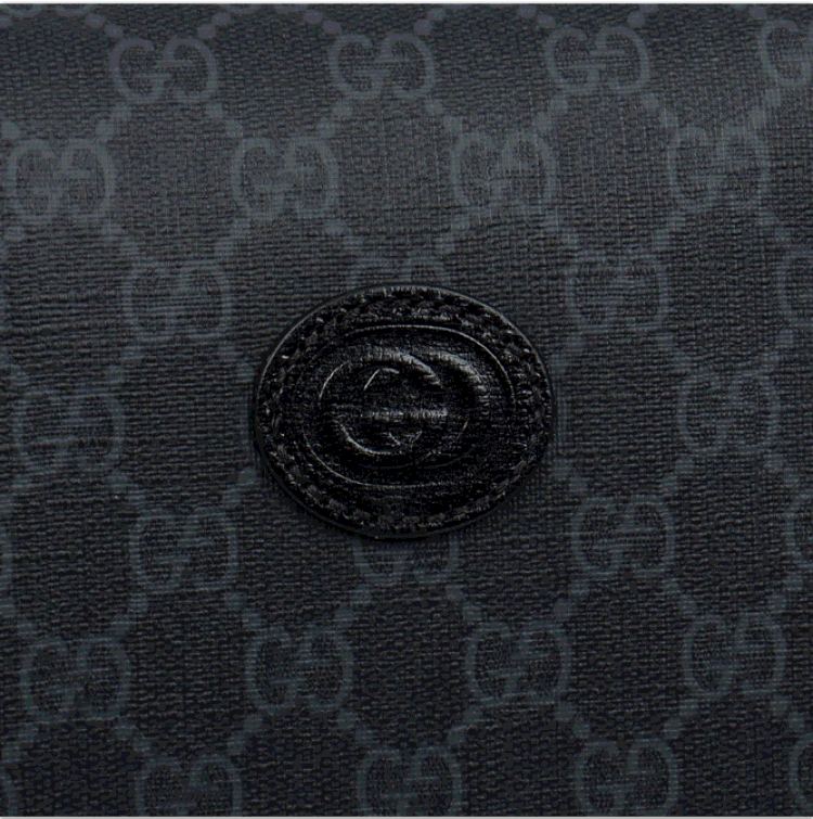 Pre Owned Gucci Black Interlocking GG Supreme Duffel Bag