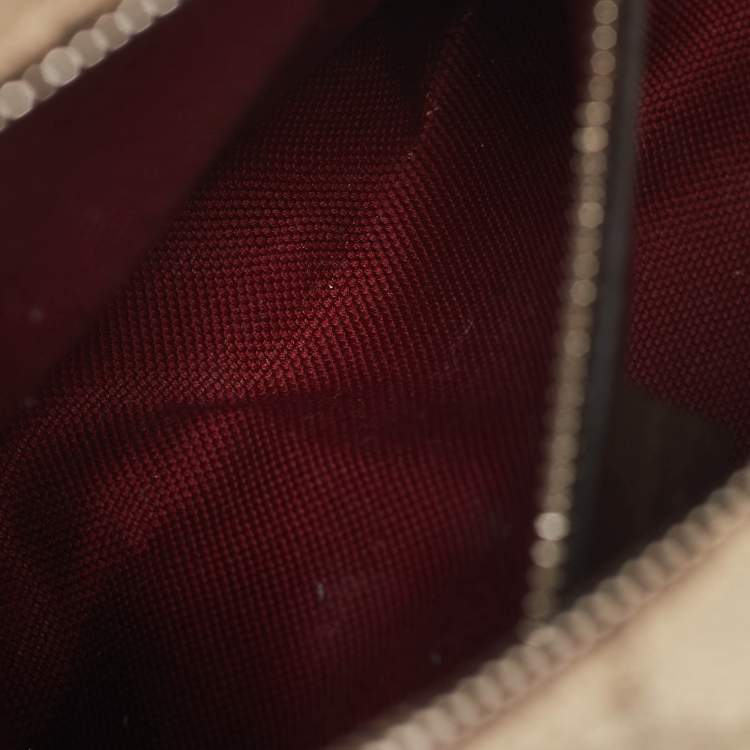 Pre Owned Gucci Beige/Ebony GG Supreme Canvas and Leather Square Messenger Bag