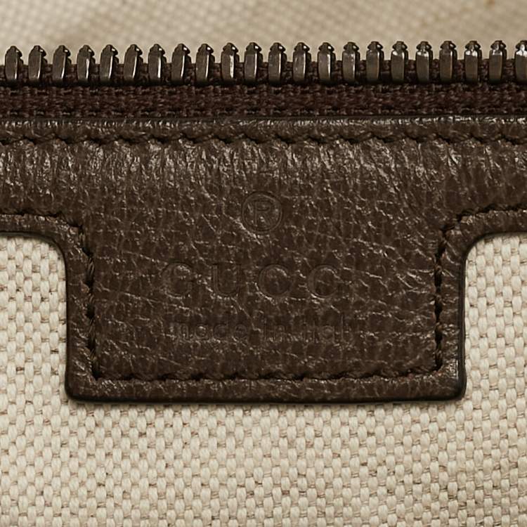 Pre Owned Gucci Brown/Beige GG Supreme Canvas Web Ophidia Carry-On Duffle Bag 