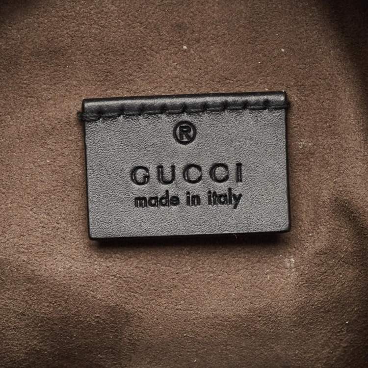 Pre Owned Gucci Beige/Black GG Supreme Canvas and Leather Eden Backpack