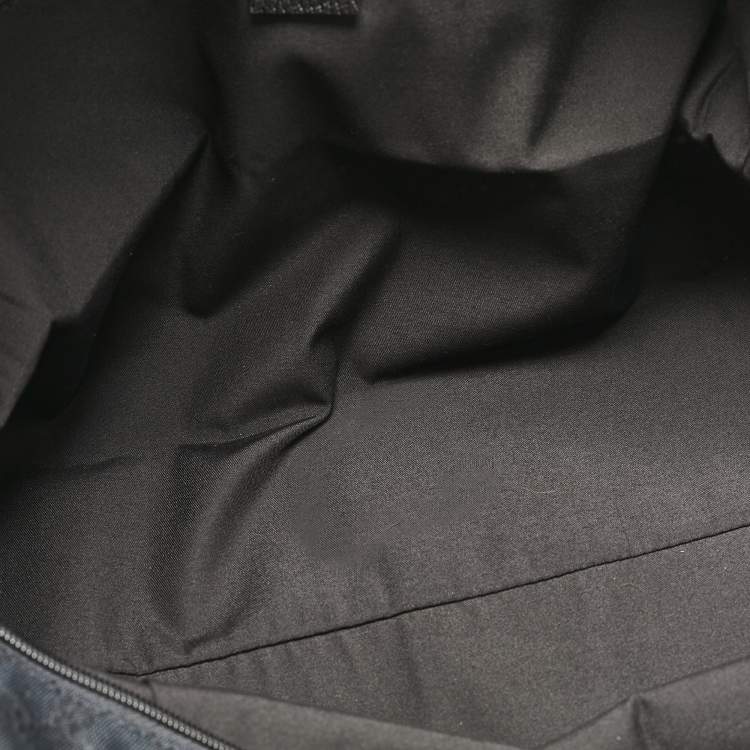 Pre Owned Gucci Black GG Canvas Web Boston Duffel bag