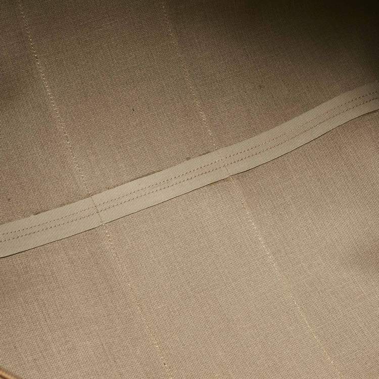 Pre Owned Gucci Light Beige/Tan Micro GG Supreme Canvas Duffle Bag