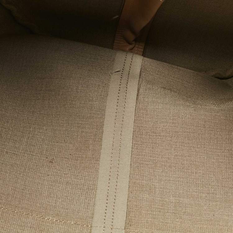 Pre Owned Gucci Light Beige/Tan Micro GG Supreme Canvas Duffle Bag