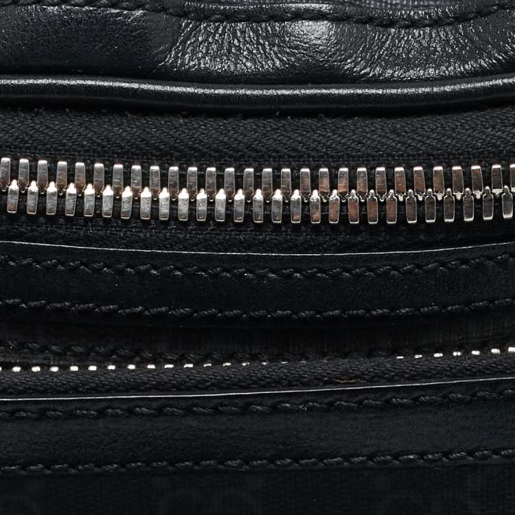 Pre Owned Gucci Black GG Supreme Canvas Small Interlocking G Belt Bag
