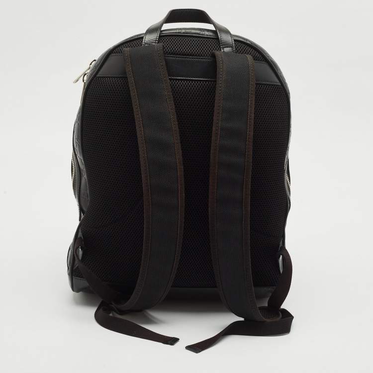 Pre Owned Gucci Black Guccissima Leather Eden Backpack