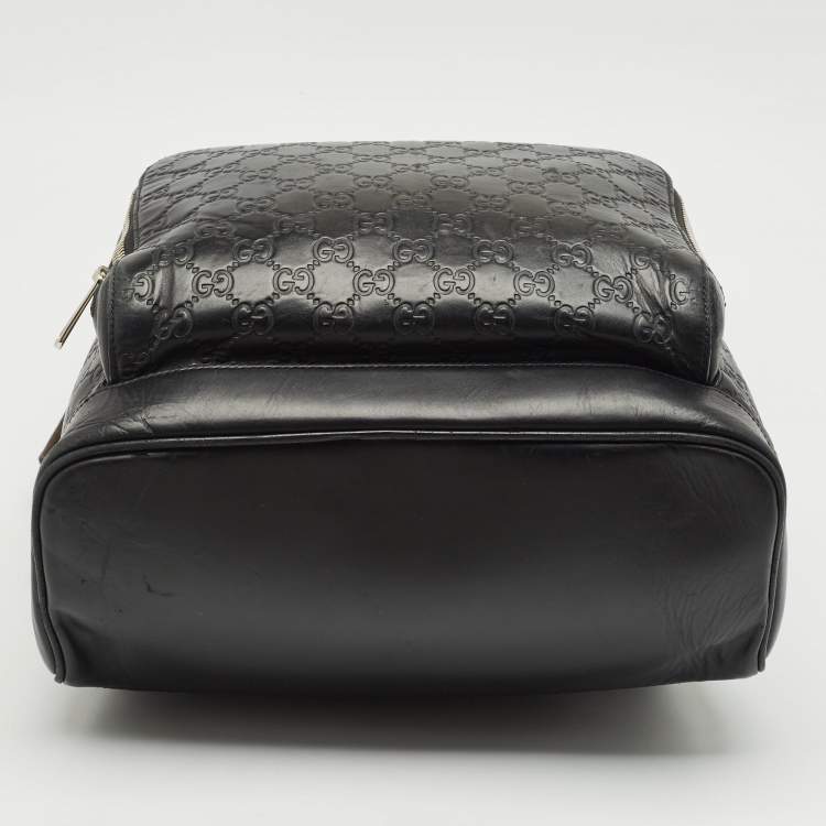 Pre Owned Gucci Black Guccissima Leather Eden Backpack