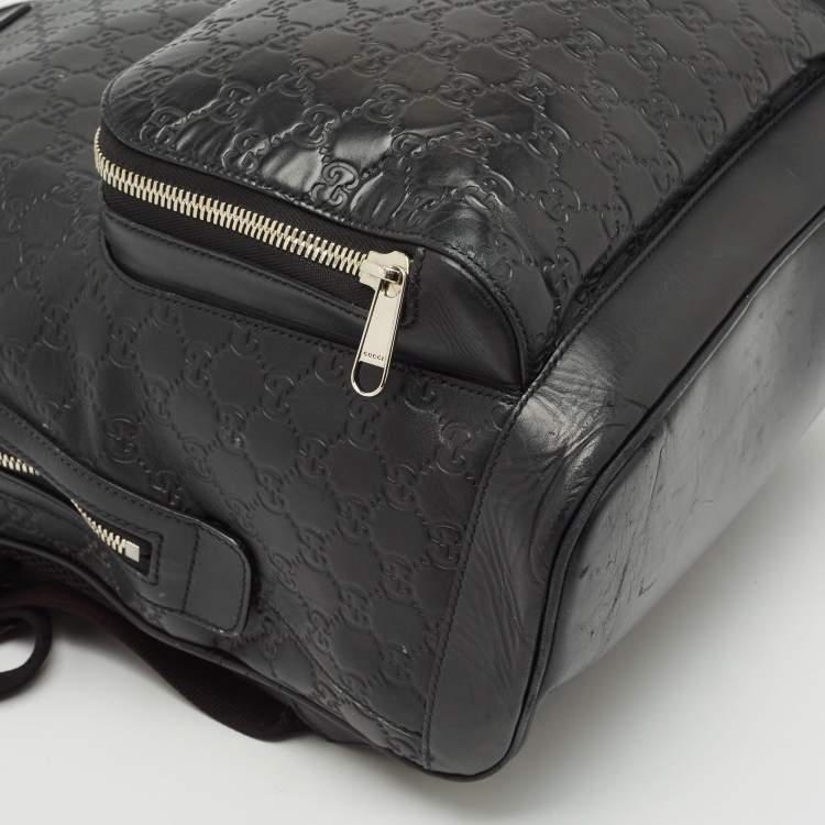 Pre Owned Gucci Black Guccissima Leather Eden Backpack