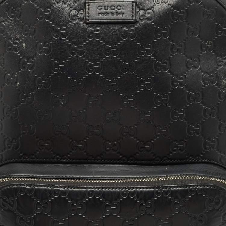 Pre Owned Gucci Black Guccissima Leather Eden Backpack
