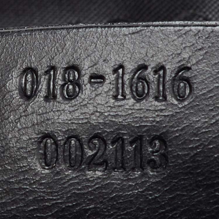 Pre Owned Gucci Black Nylon and Leather Wristlet Zip Pouch