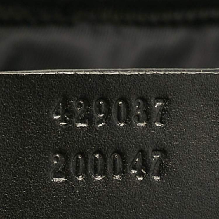 Pre Owned Gucci Black Mesh Fabric Hollywood Embroidered Backpack