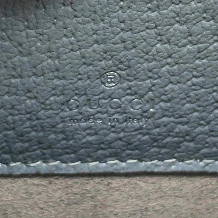 Pre Owned Gucci Grey/Black Cutout Interlocking G Shoulder Bag 