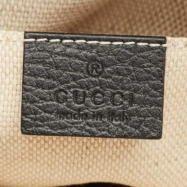 Pre Owned Gucci Black Leather Soho Chain Backpack