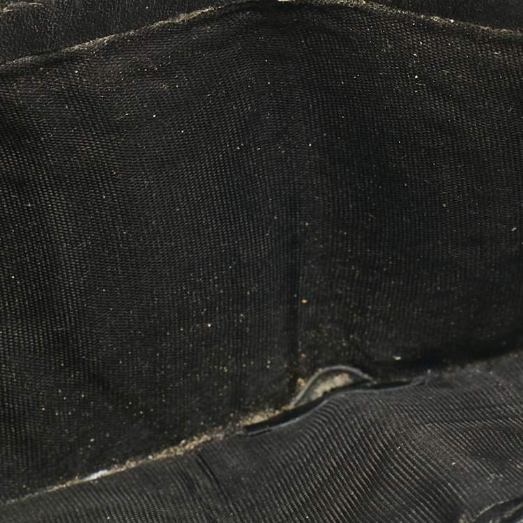 Pre Owned Gucci Black GG Crystals Canvas Bifold Wallet
