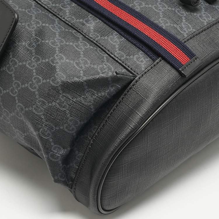 Pre Owned Gucci Black GG Supreme Canvas Backpack