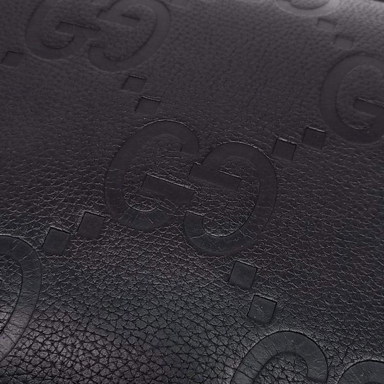 Pre Owned Gucci Black Leather Clutch