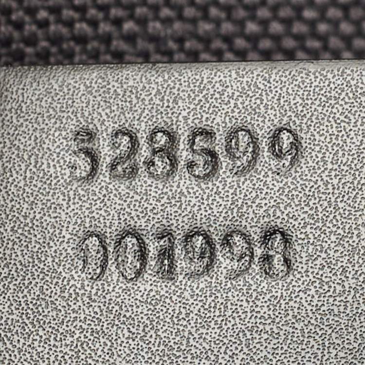 Pre Owned Gucci Black GG Supreme Canvas and Leather Zip Messenger Bag