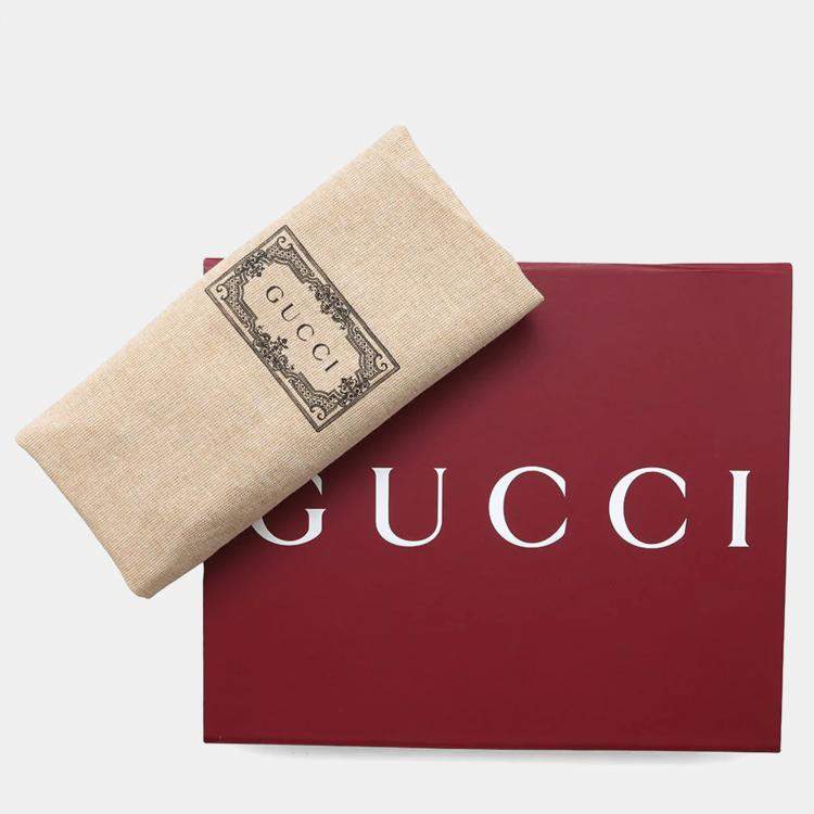 Pre Owned Gucci Jumbo GG Small Black Leather Messenger Bag