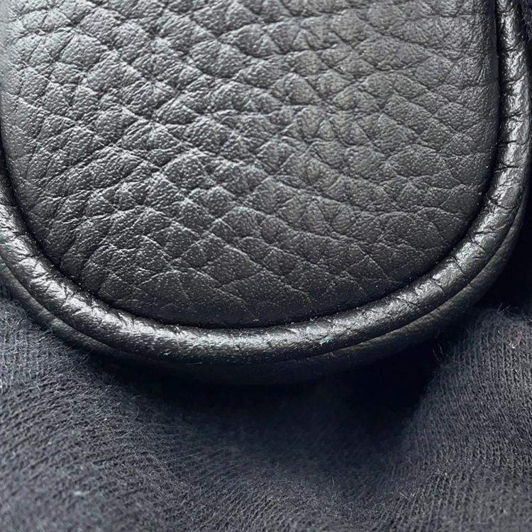 Pre Owned Gucci Jumbo GG Small Black Leather Messenger Bag