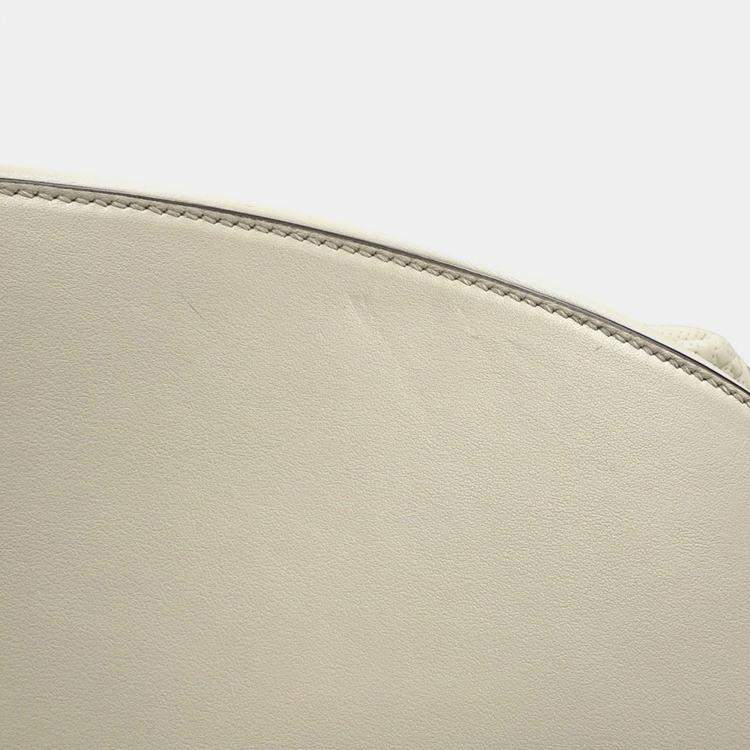 Pre Owned Gucci GG Embossed White Leather Backpack