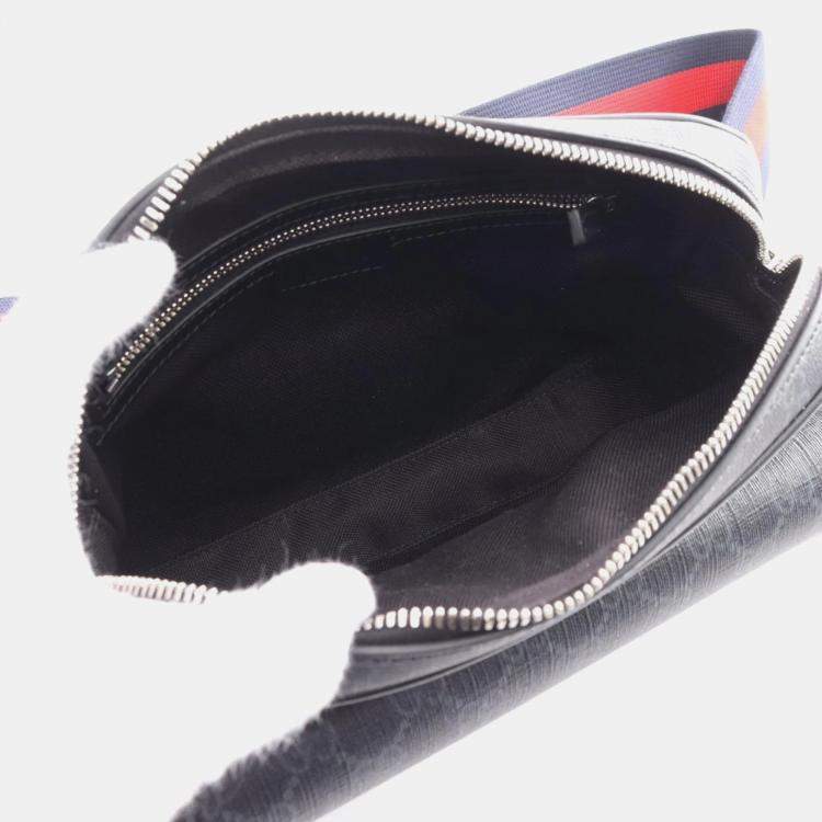 Pre Owned Gucci GG Supreme Small Canvas Leather Crossbody Bag
