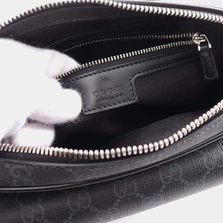 Pre Owned Gucci GG Supreme Small Canvas Leather Crossbody Bag
