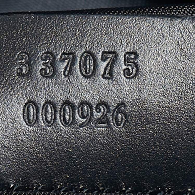Pre Owned Gucci Black Techno Canvas Web Fold Over Backpack
