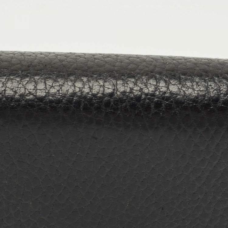 Pre Owned Gucci Black Leather GG Marmont Flap Card Case