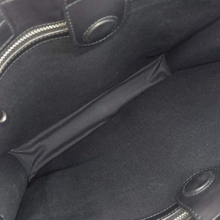 Pre Owned Gucci Soft GG Supreme Black Canvas Tote