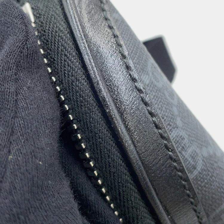 Pre Owned Gucci Interlocking G Belt Bag Black Gg Supreme Leather
