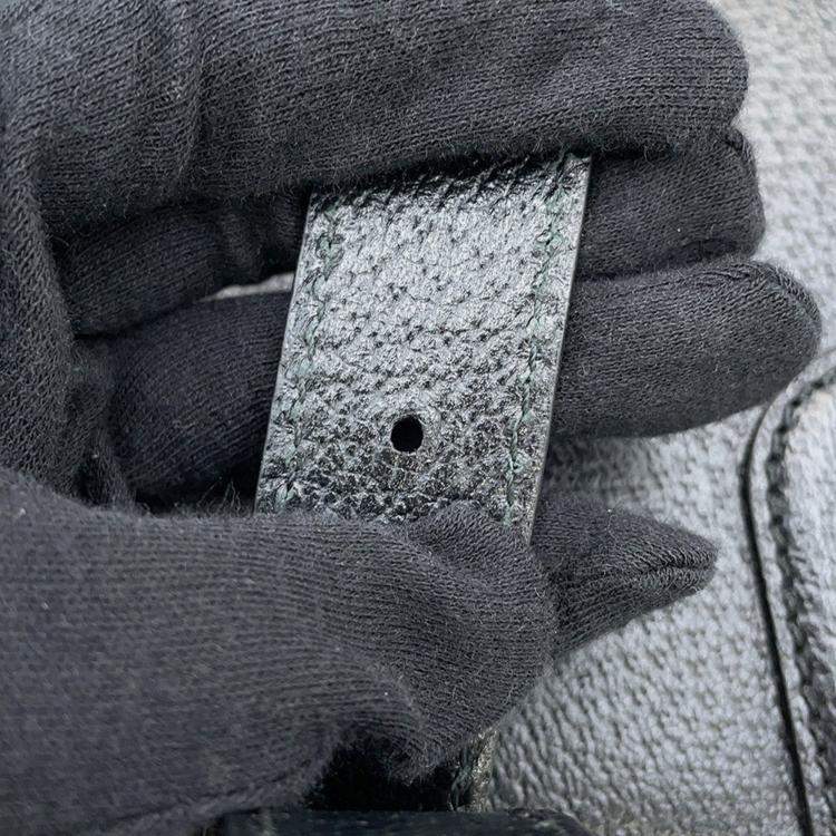 Pre Owned Gucci Interlocking G Messenger Bag Black Leather