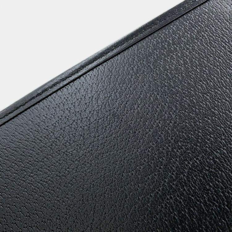 Pre Owned Gucci Interlocking G Messenger Bag Black Leather