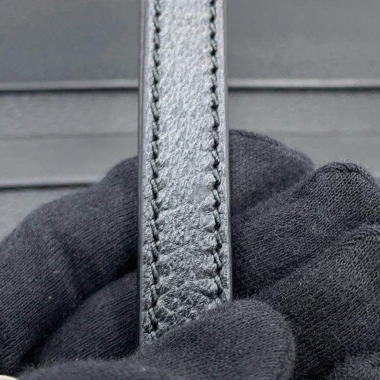 Pre Owned Gucci Interlocking G Messenger Bag Black Leather