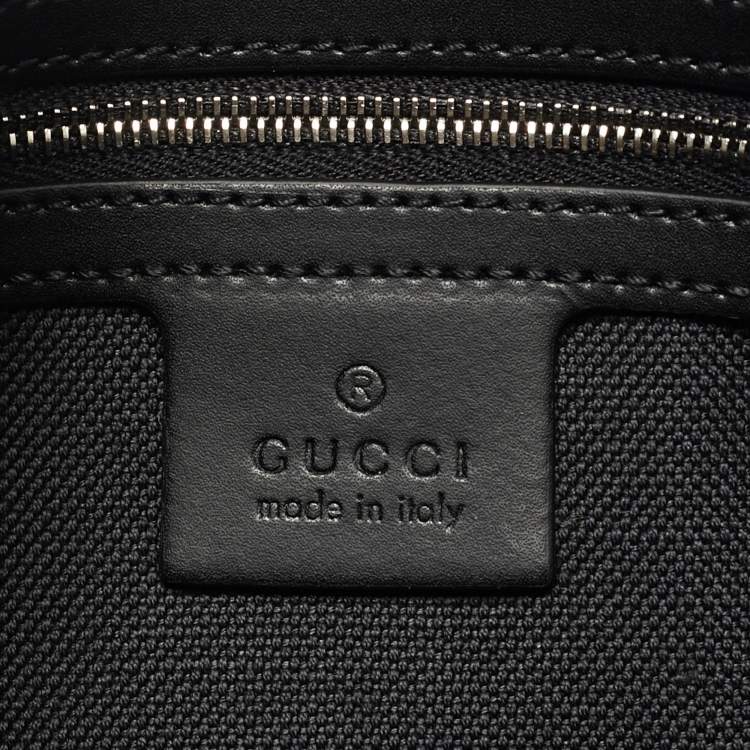 Pre Owned Gucci Black GG Supreme Canvas Wristlet Pouch