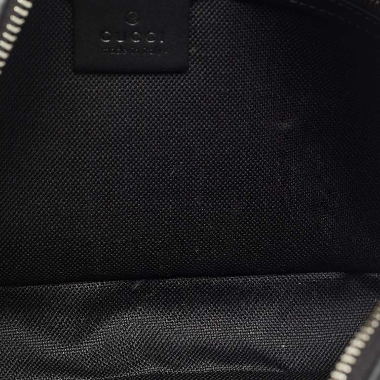 Pre Owned Gucci Black GG Supreme Canvas Wristlet Pouch
